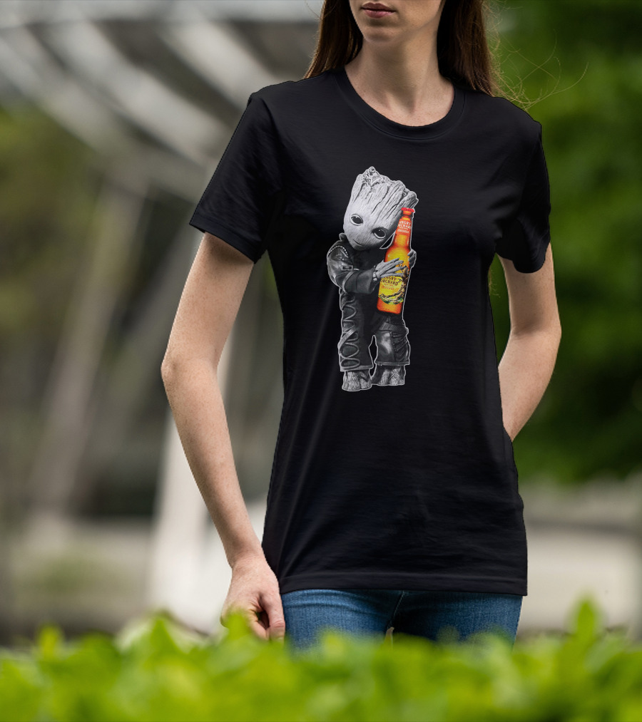 Groot Hugging Angry Orchard Hard Cider Bottle Only Today T-Shirt