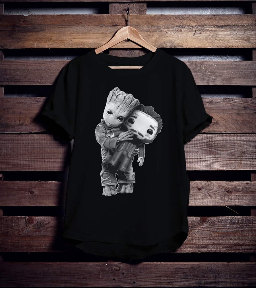 Only Today Baby Tree Character Holding Masked Figure T-Shirt