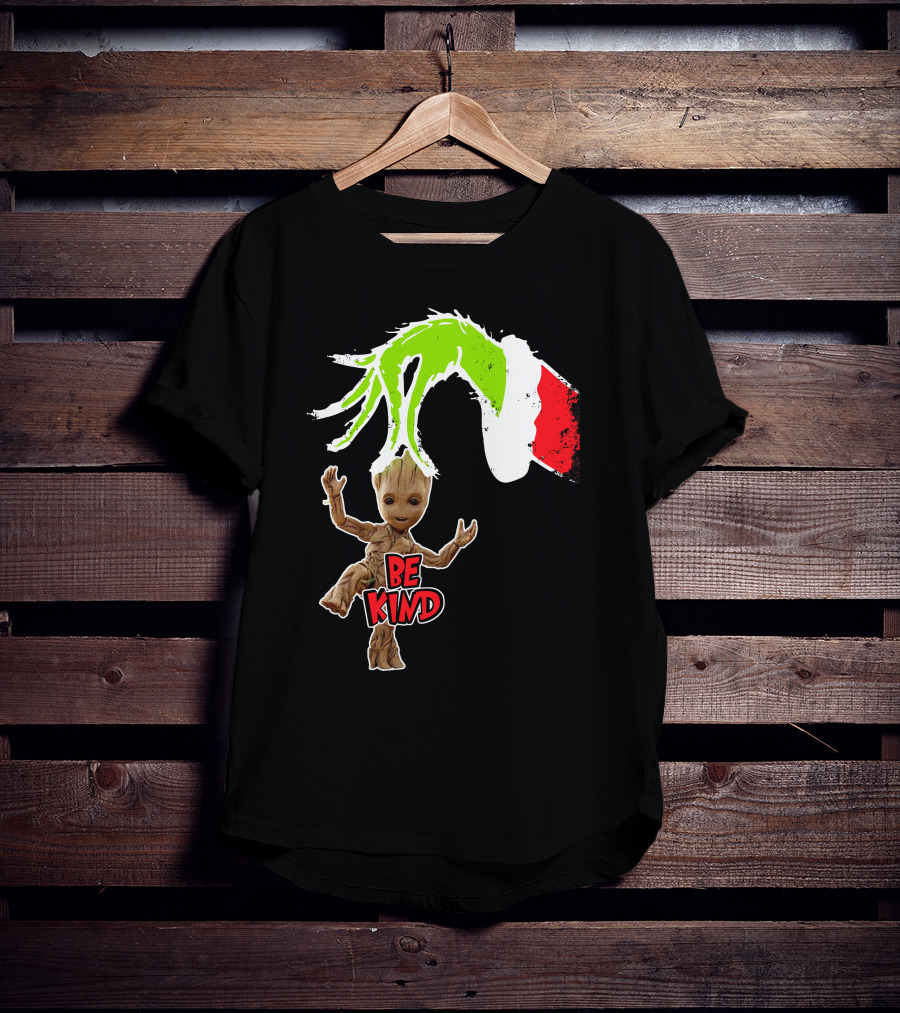 Be Kind Only Today Groot And Grinch Inspired T-Shirt
