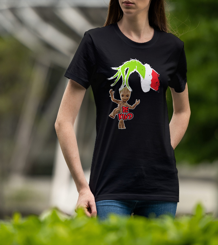 Be Kind Only Today Groot And Grinch Inspired T-Shirt