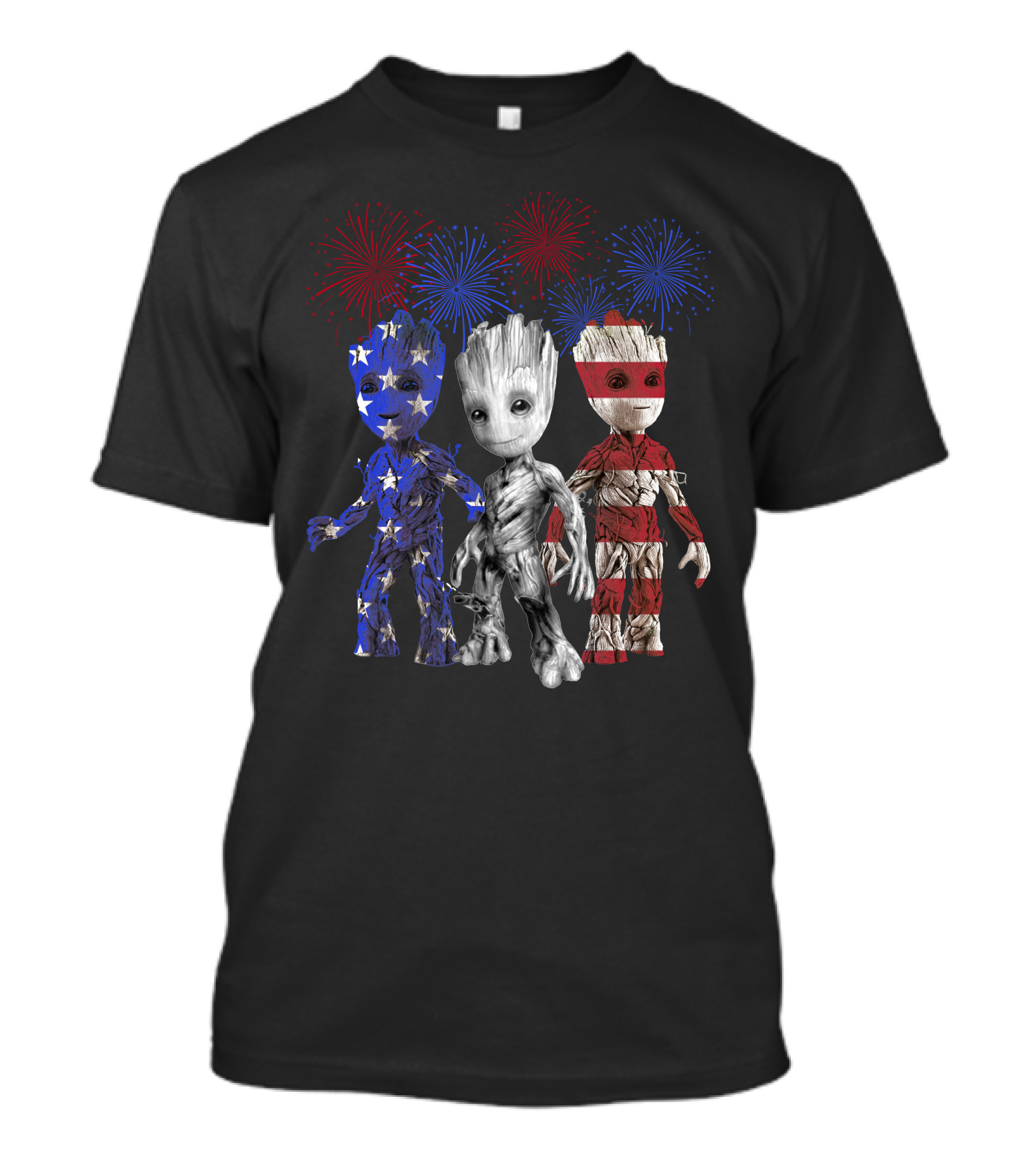 Patriotic Fireworks Groot Trio Only Today T-Shirt