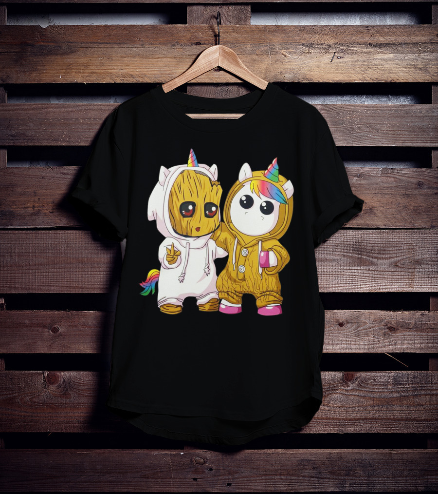 Only Today Cute Unicorn And Wood Creature Friendship T-Shirt
