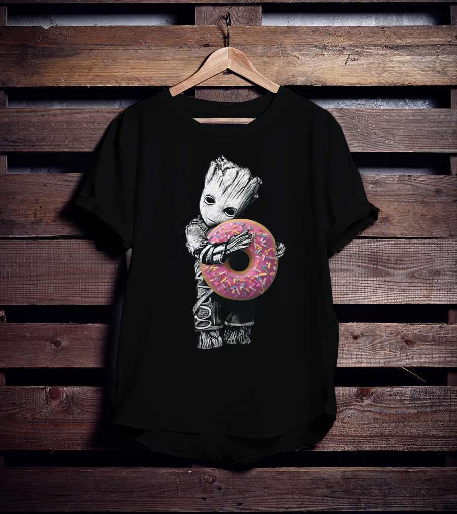 Only Today Groot Hugging Donut T-Shirt