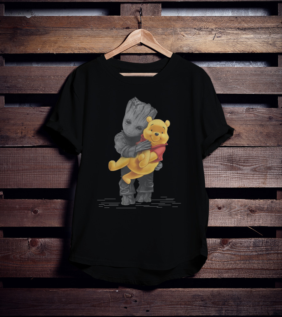 Groot Hugging Winnie The Pooh T-Shirt
