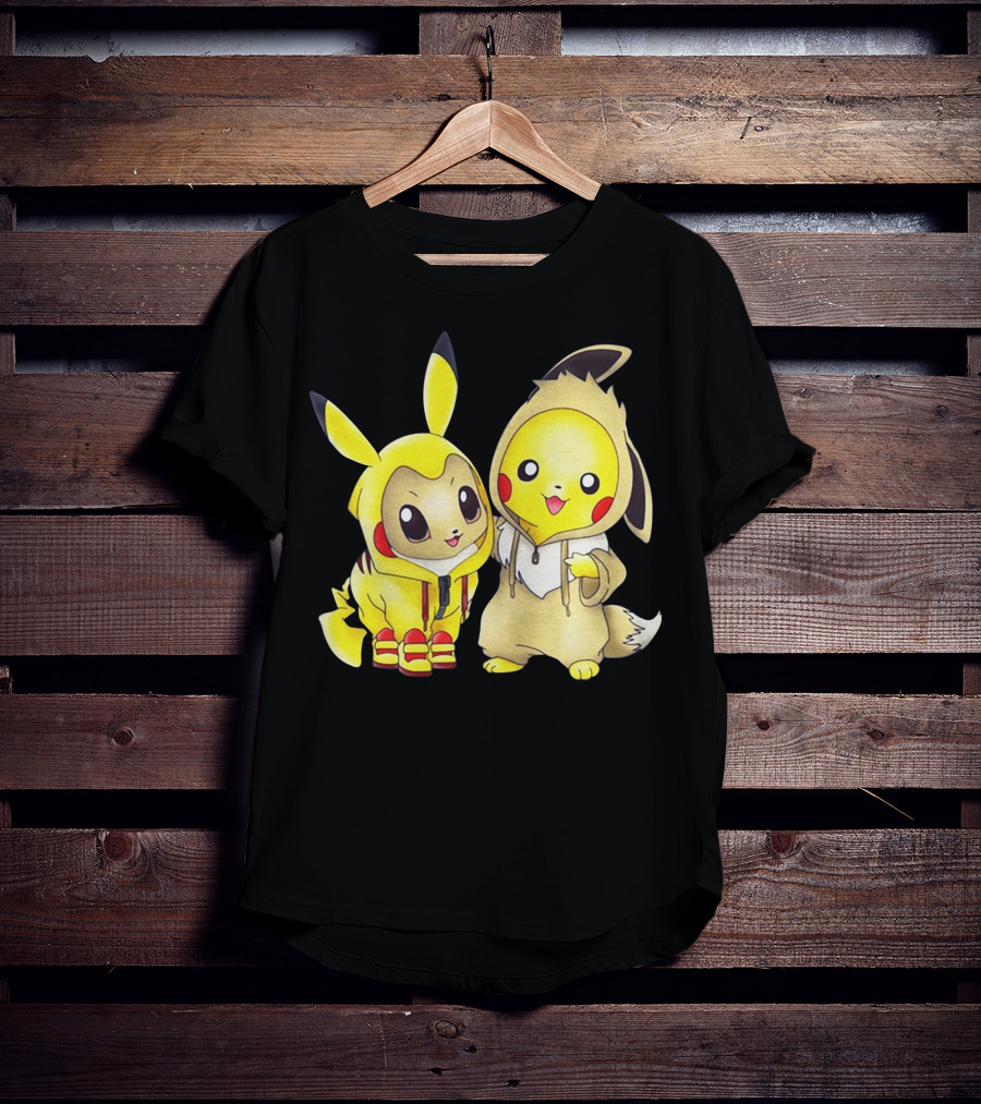 Pikachu And Eevee Hoodie Duo T-Shirt