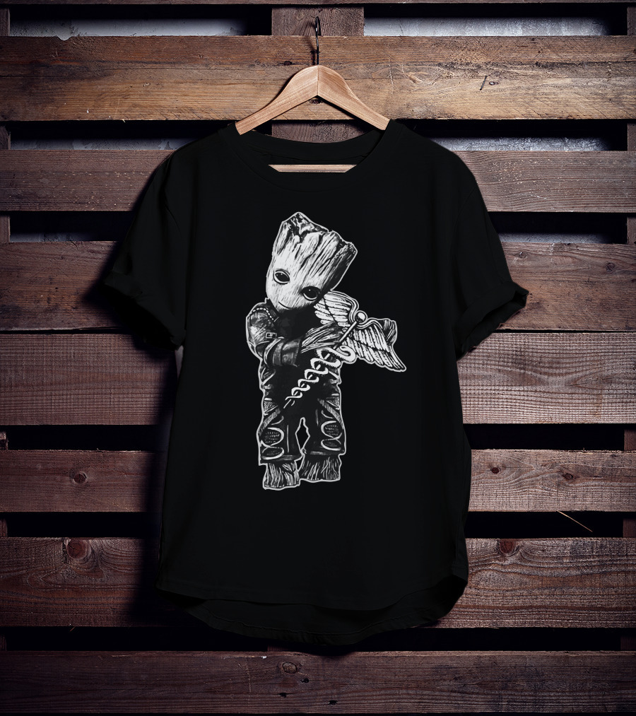 Groot Caduceus Guardians T-Shirt