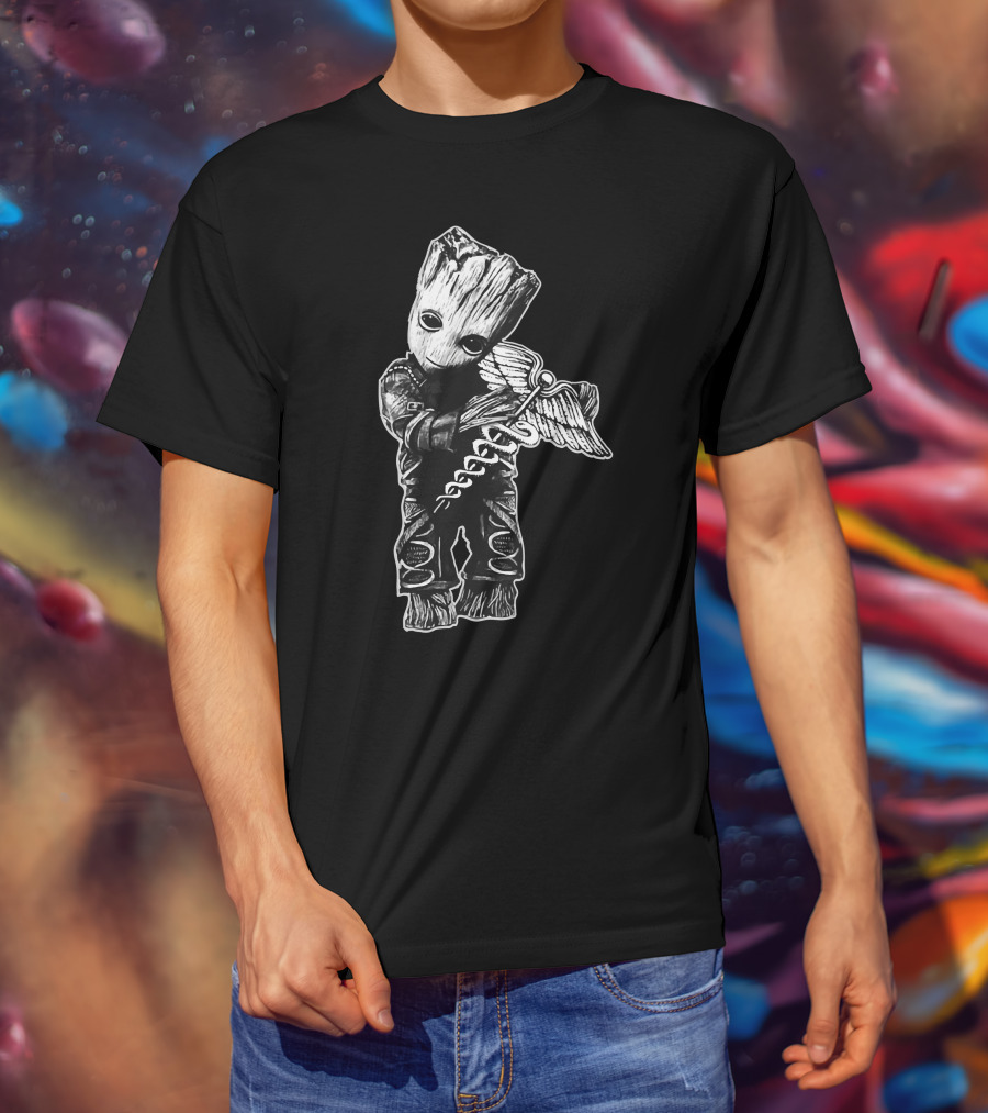 Groot Caduceus Guardians T-Shirt