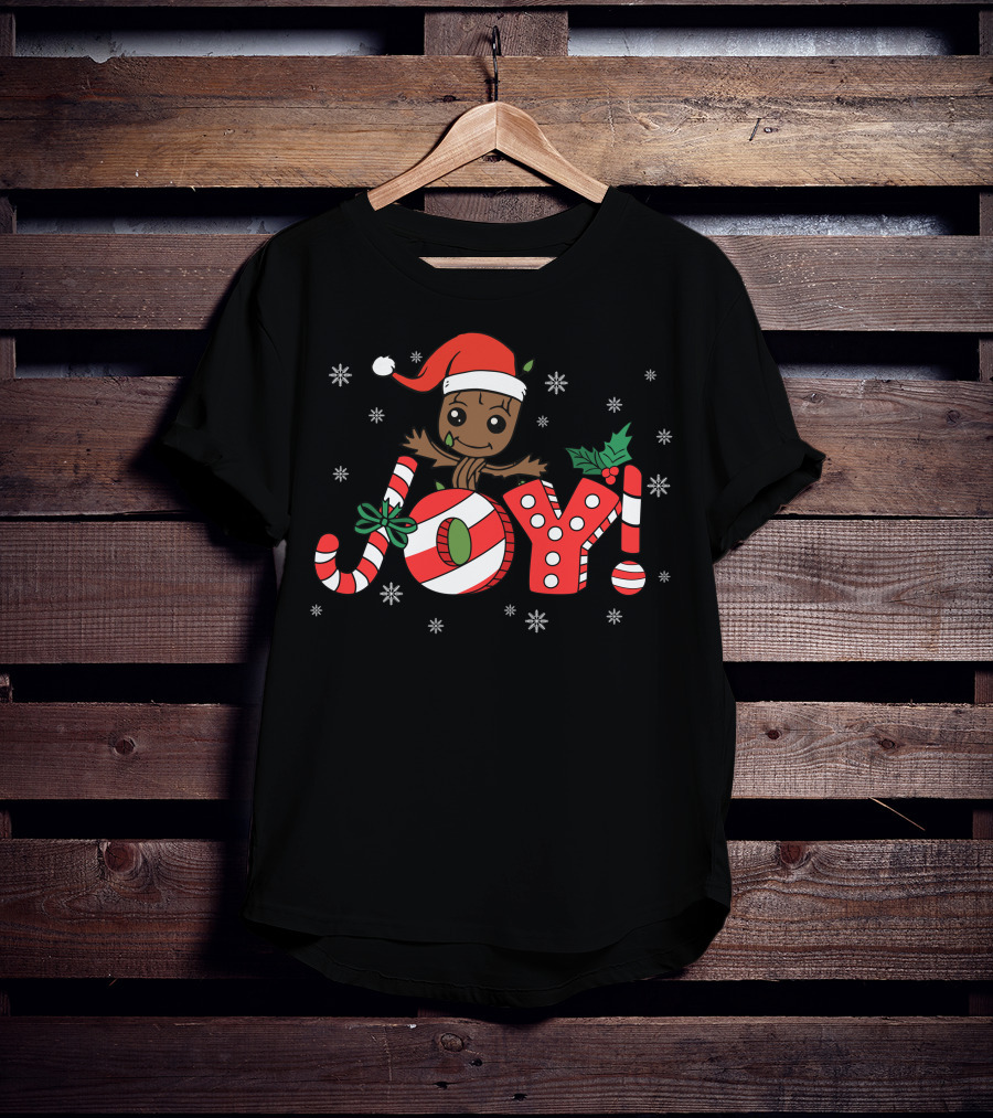 Christmas Groot Joy Snowflakes T-Shirt