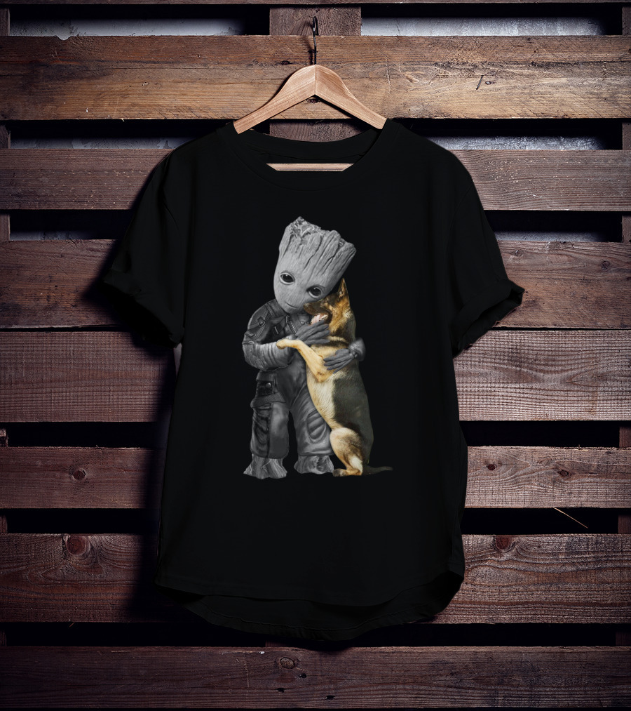 Groot Hugging German Shepherd T-Shirt