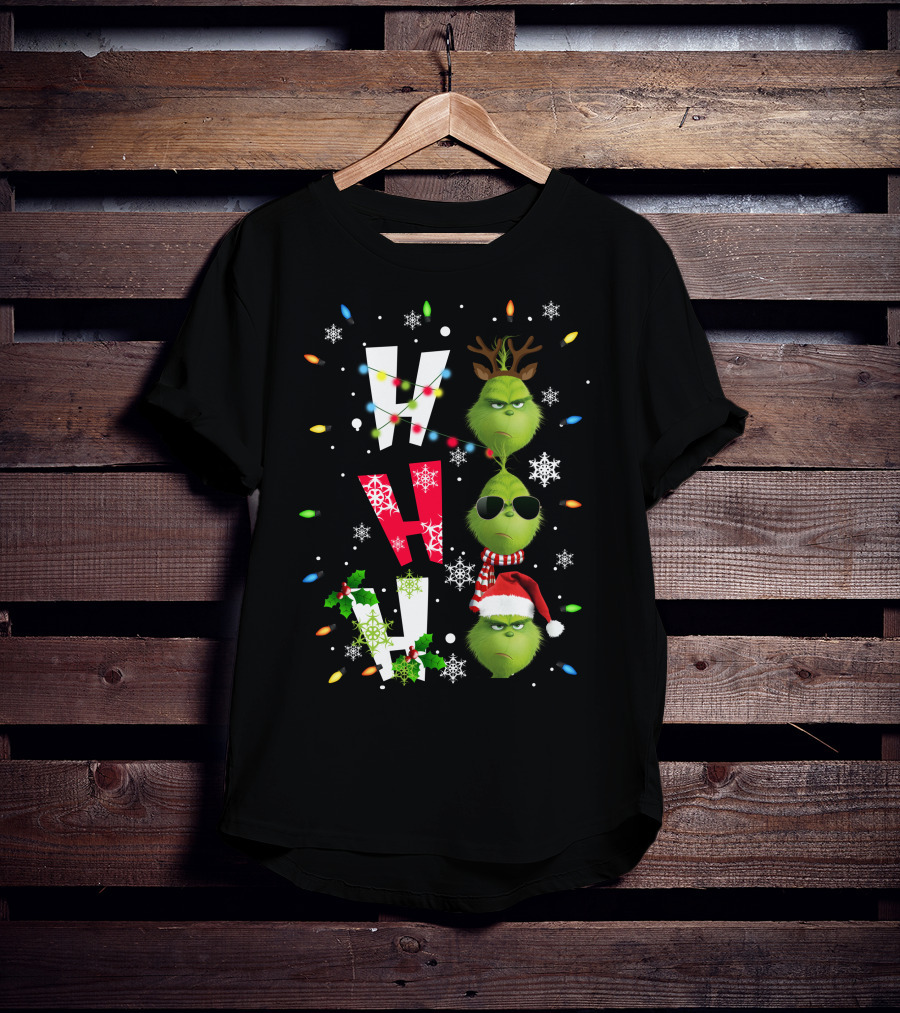 Grinch WHOVILLE Christmas Lights And Snowflakes ZN858 T-Shirt