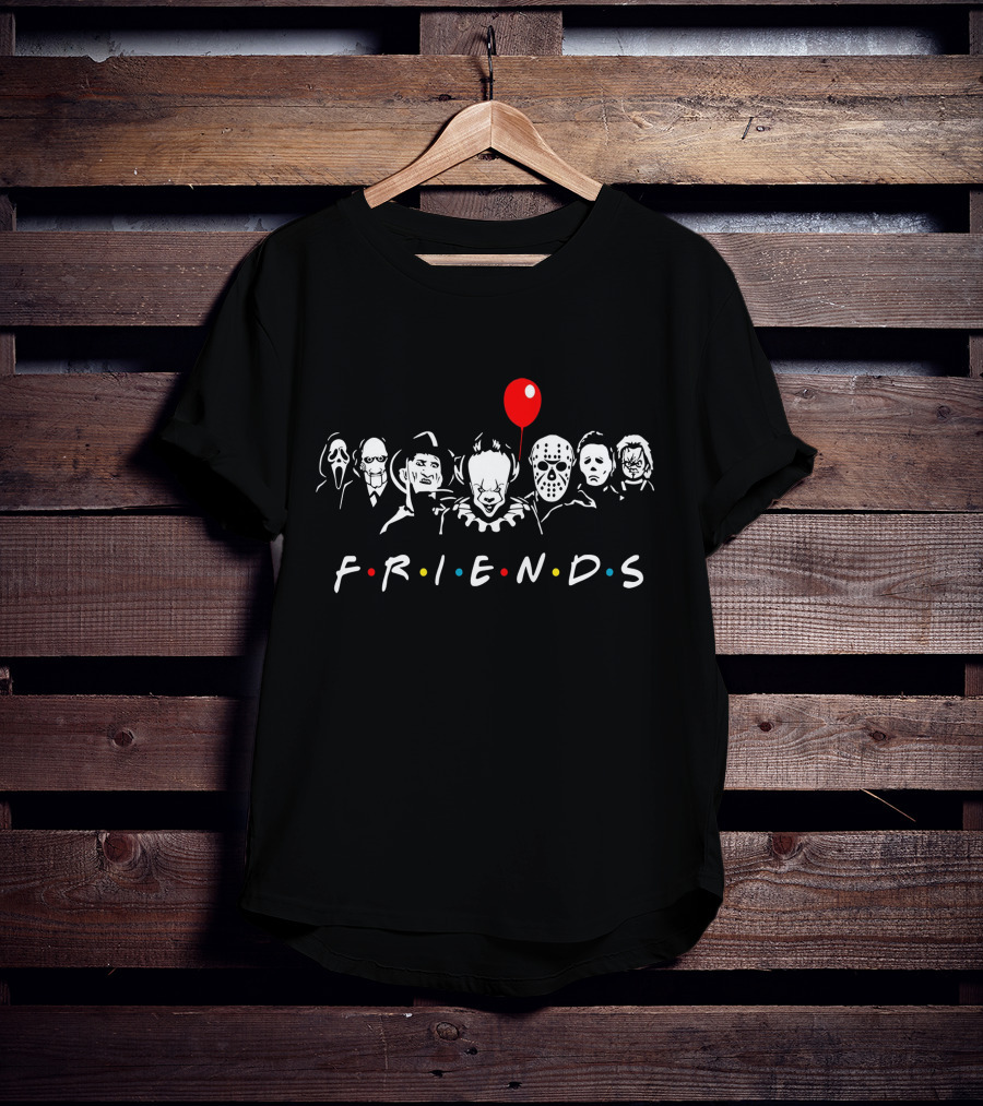 Friends Horror Movie Characters Red Balloon ZN295 T-Shirt