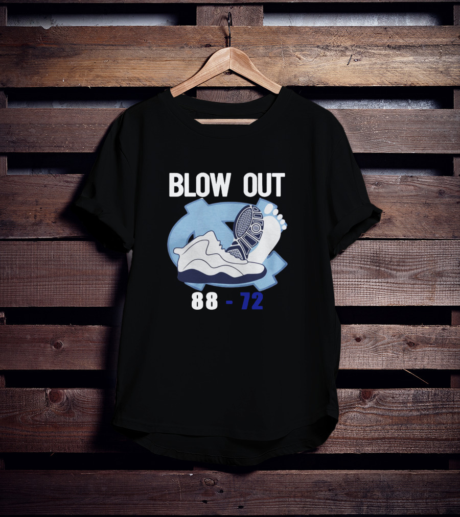 Blow Out 88-72 Shoe Foot Graphic Tar Heels T-Shirt