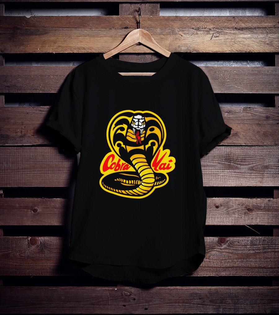 Cobra Kai No Mercy Karate Yellow Cobra Emblem T-Shirt