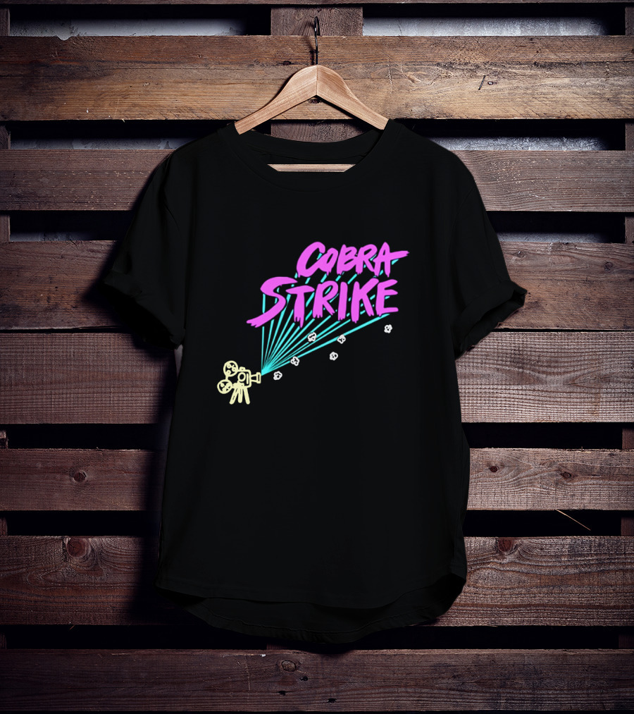 Cobra Strike Neon Retro Film Camera T-Shirt