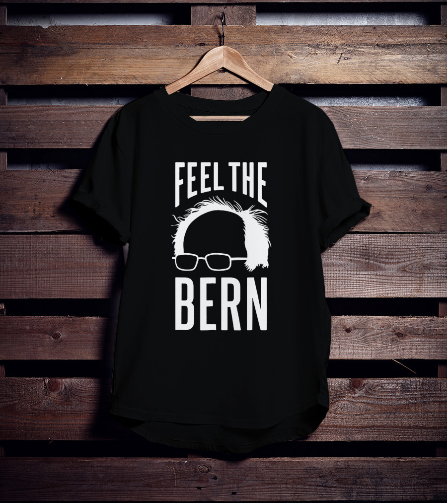 Feel The Bern Bernie Sanders Glasses And Hair T-Shirt