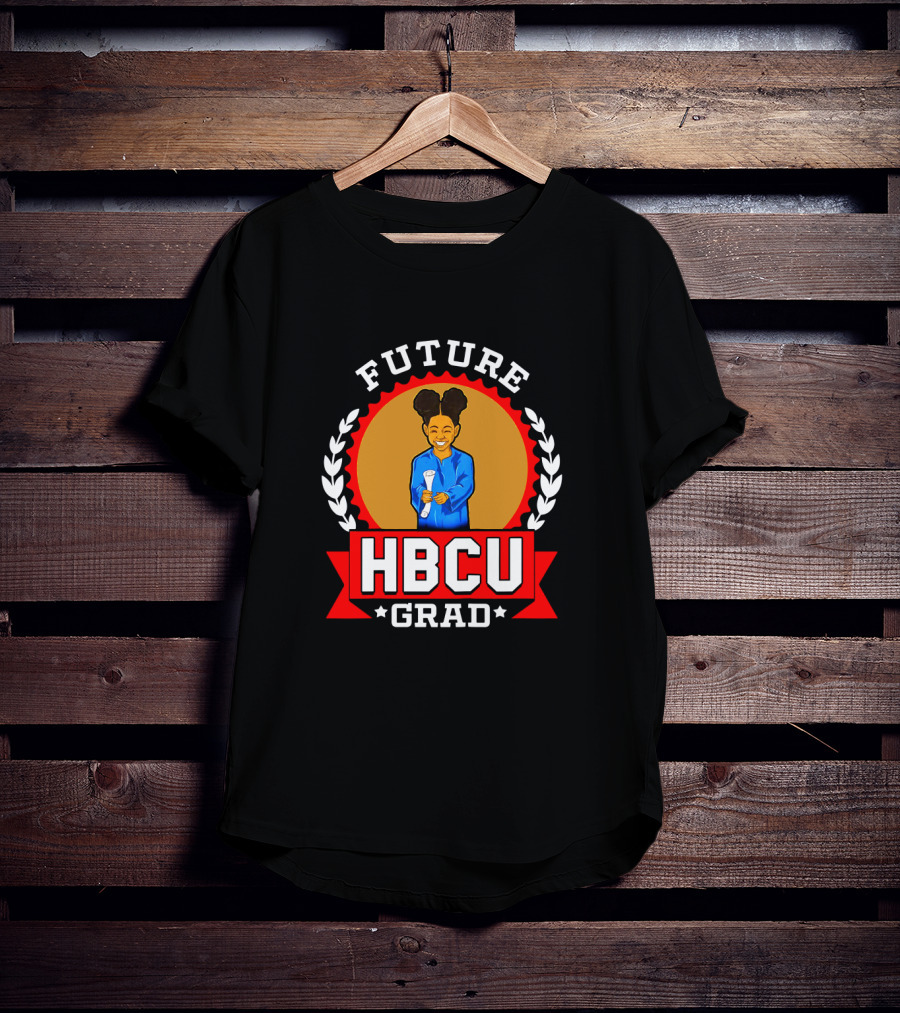 Future HBCU Grad With Diploma And Laurel Wreath Background T-Shirt
