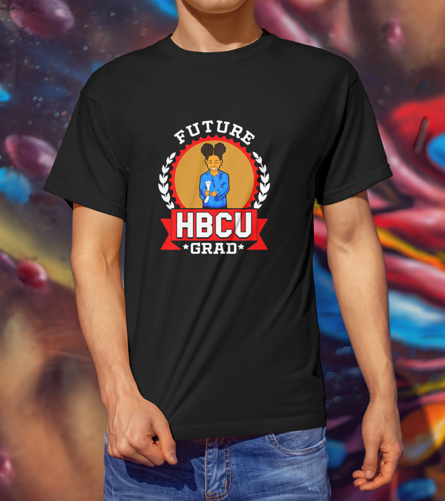 Future HBCU Grad With Diploma And Laurel Wreath Background T-Shirt