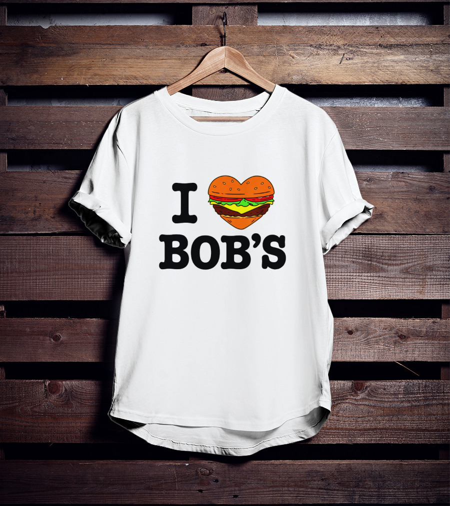 I Love Bob's Burgers Heart-Shaped Burger T-Shirt