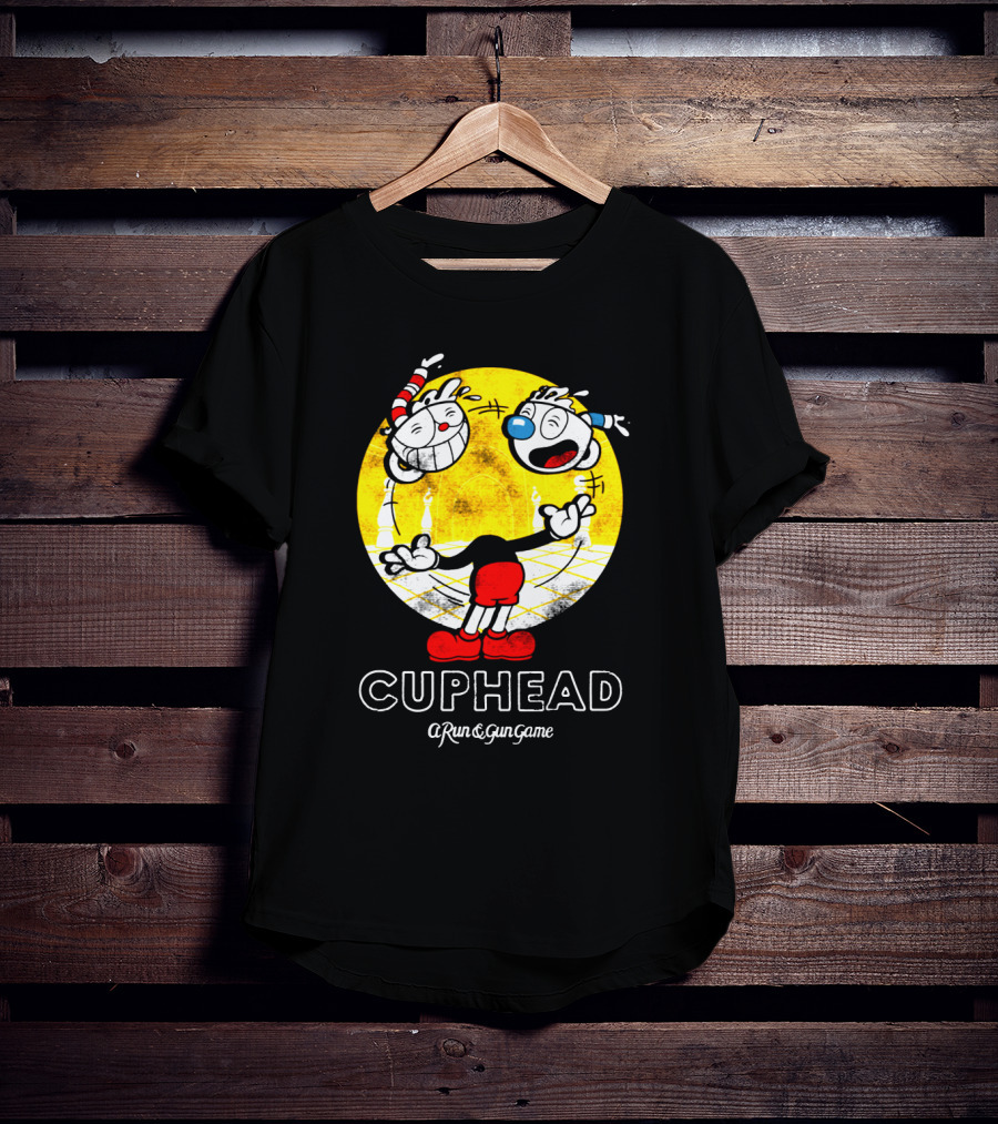 Cuphead A Run And Gun Game Juggling Heads Retro Style T-Shirt