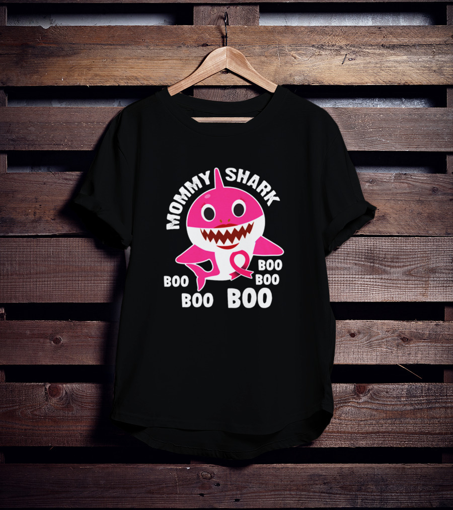 Mommy Shark Boo Boo Boo Pink Shark T-Shirt