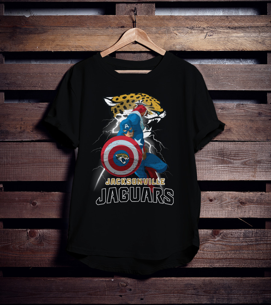 Captain America Nfl Jacksonville Jaguars T-Shirt