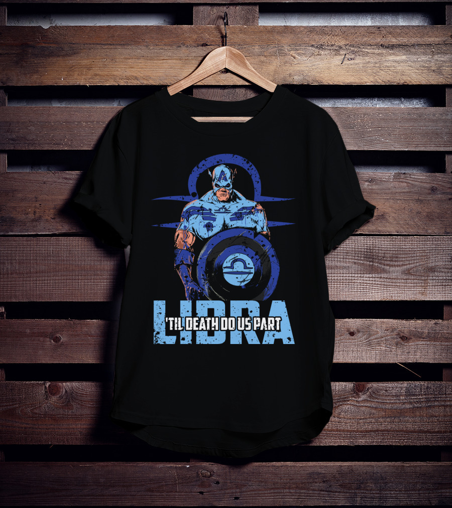 Captain American Zombie Libra Marvel 'Til Death Do Us Part T-Shirt