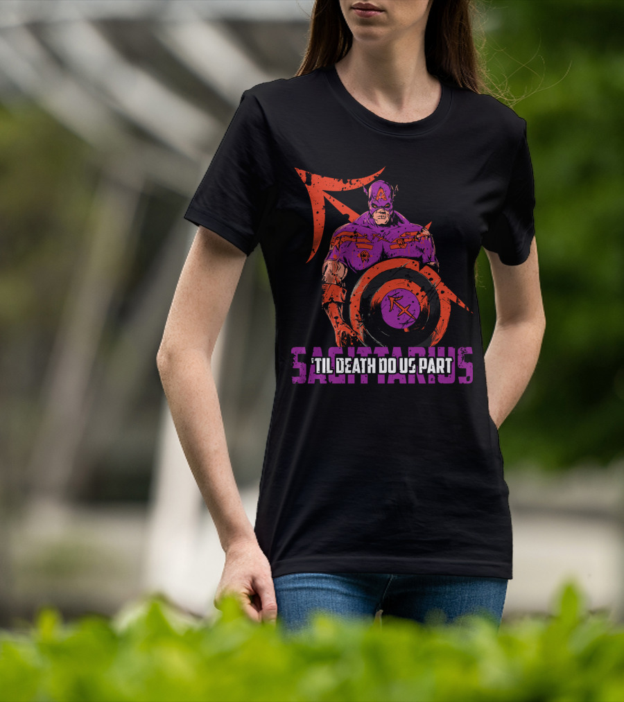 Sagittarius Superhero Zombie 'Til Death Do Us Part Marvel T-Shirt