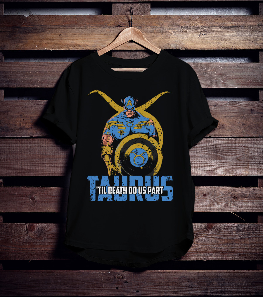 Taurus Captain American Zombie 'Til Death Do Us Part Marvel T-Shirt