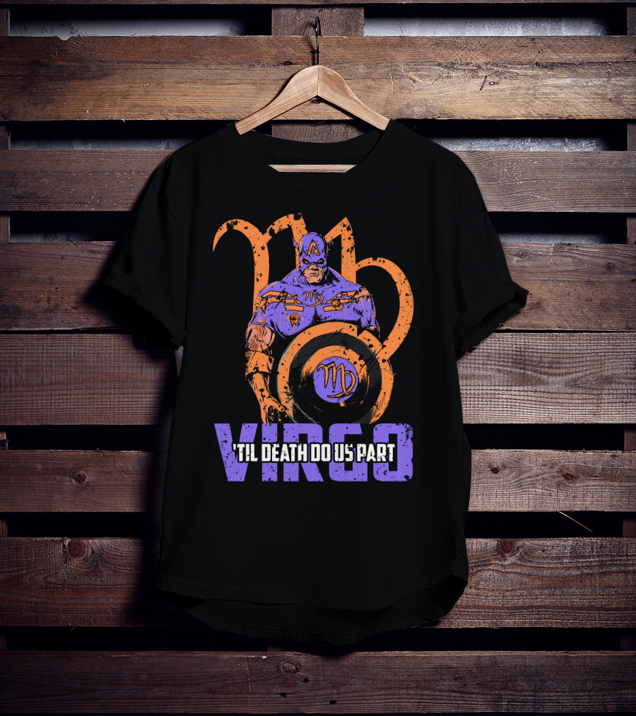 Virgo Captain America 'Til Death Do Us Part Marvel Zombie T-Shirt