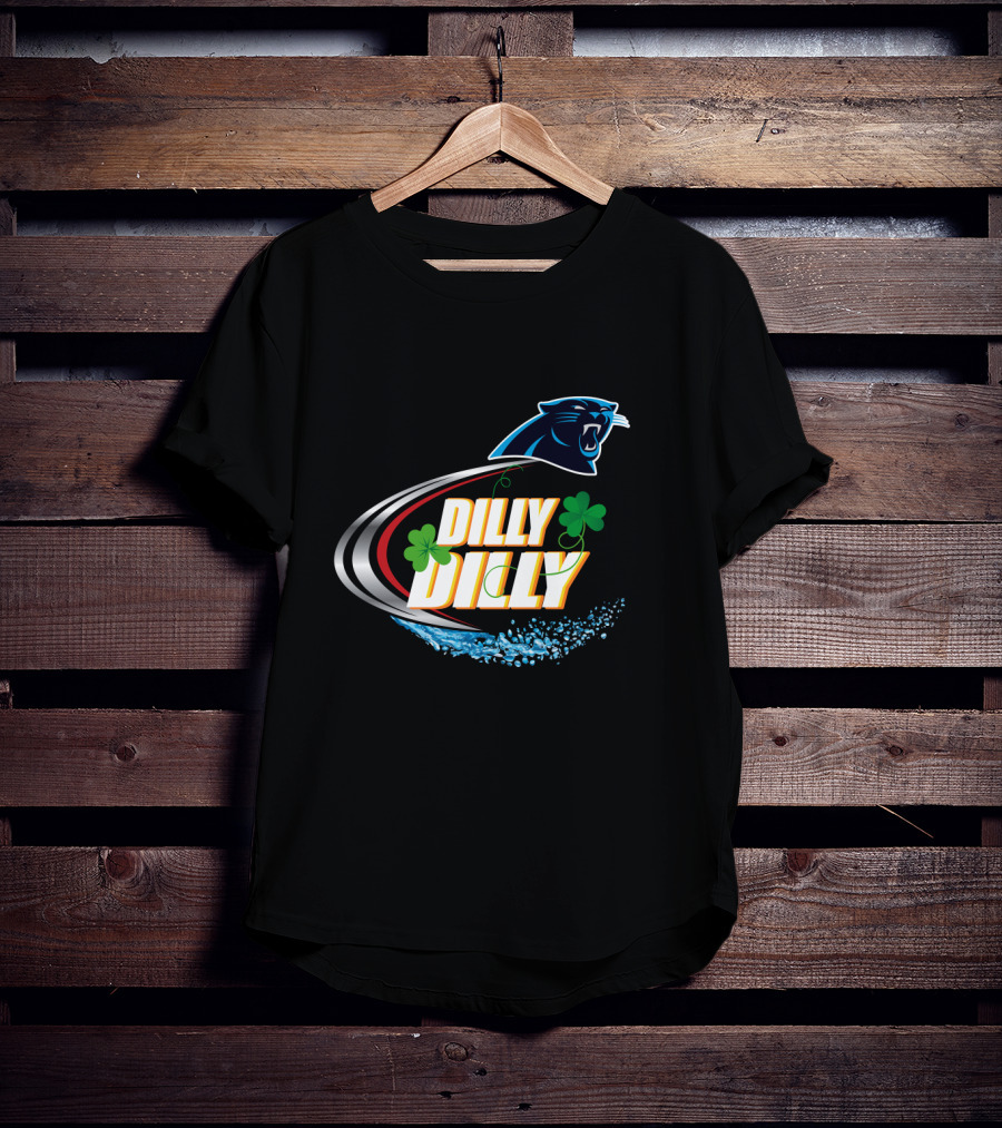 Dilly Dilly Carolina Panthers Shamrock Curve T-Shirt