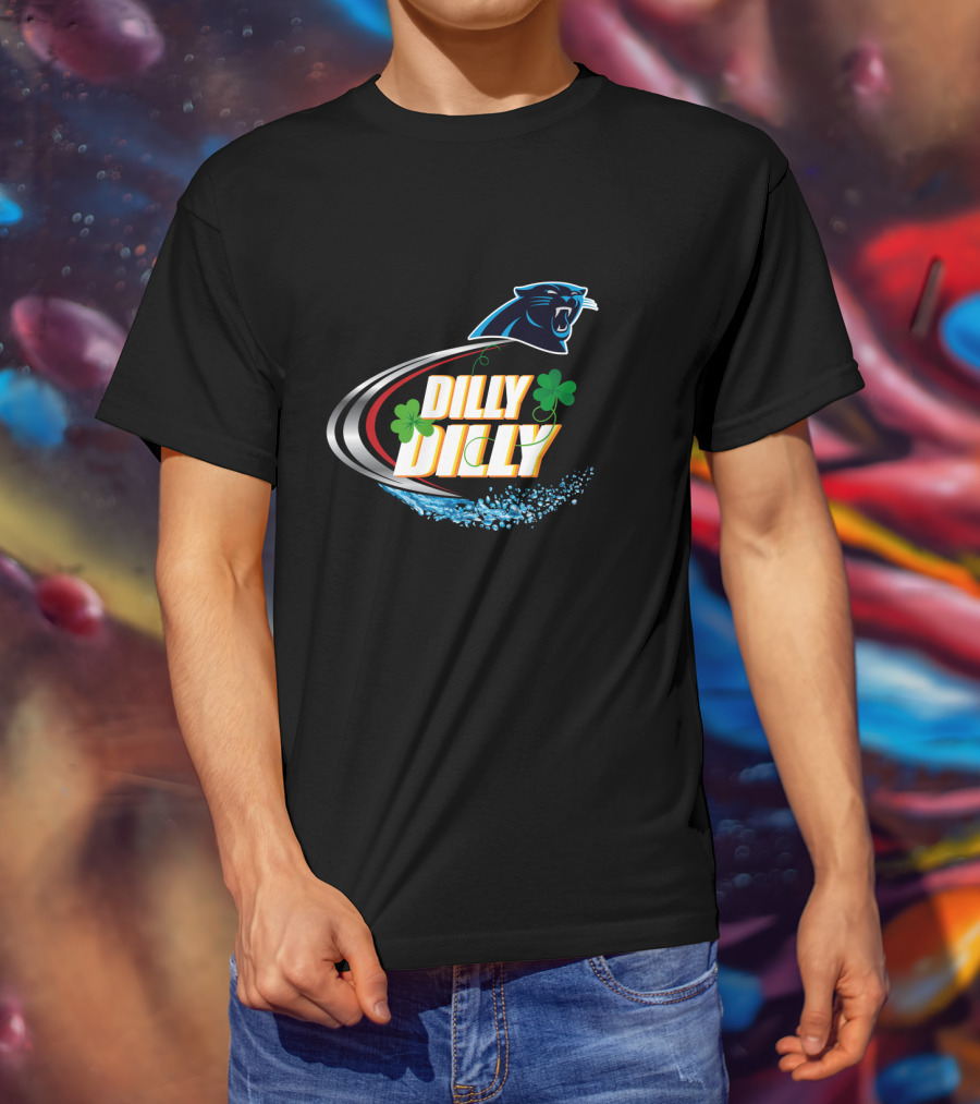 Dilly Dilly Carolina Panthers Shamrock Curve T-Shirt