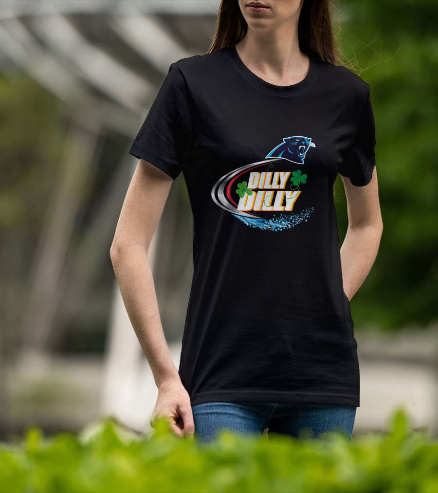 Dilly Dilly Carolina Panthers Shamrock Curve T-Shirt