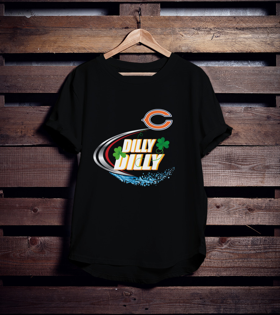 Dilly Dilly Chicago Bears Irish Shamrock Splash T-Shirt