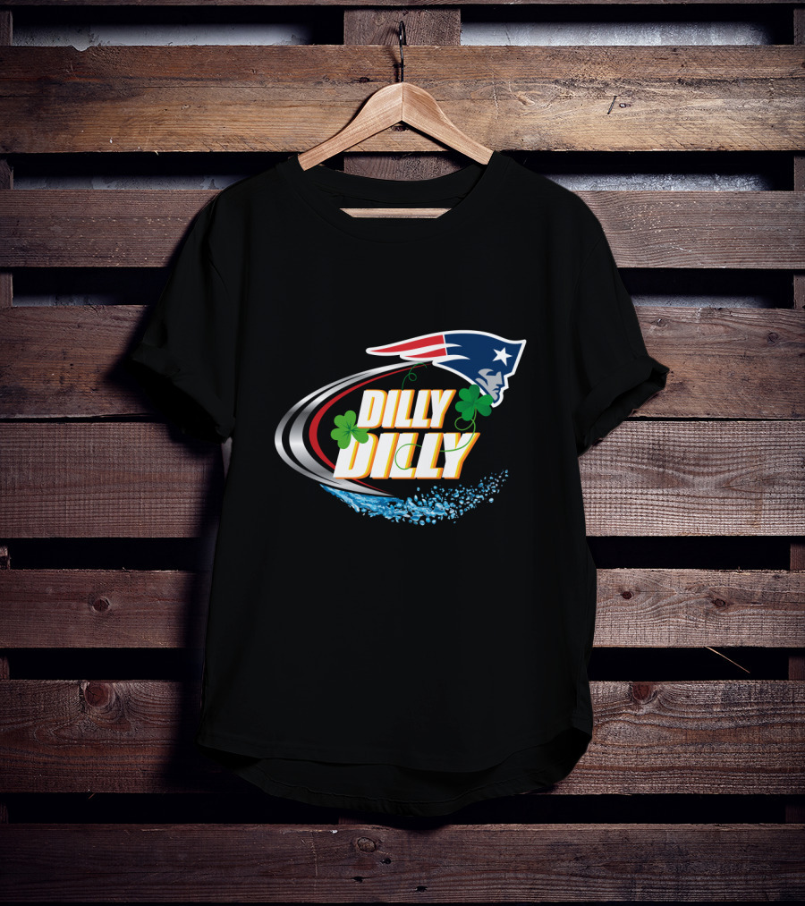 Dilly Dilly New England Patriots Shamrock Splash T-Shirt