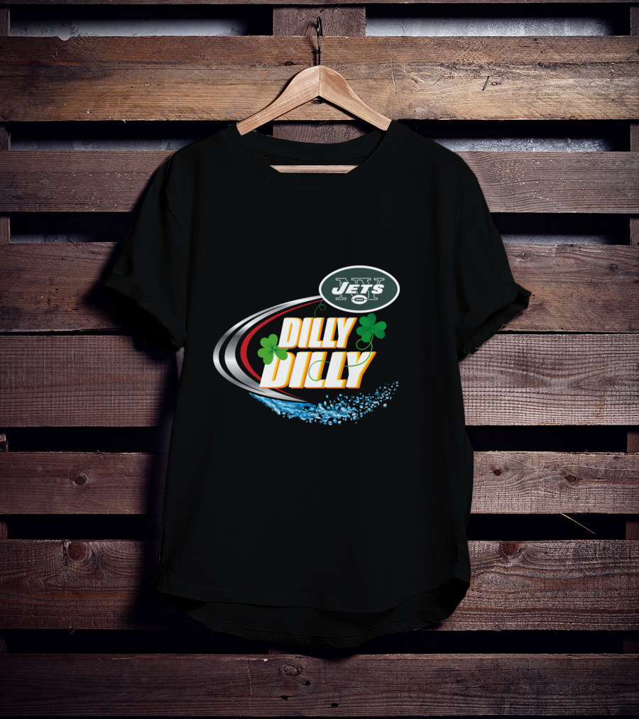Dilly Dilly New York Jets Shamrock Splash T-Shirt