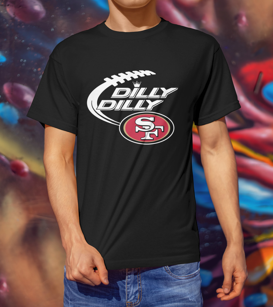 San Francisco 49ers Dilly Dilly Bud Light Football T-Shirt
