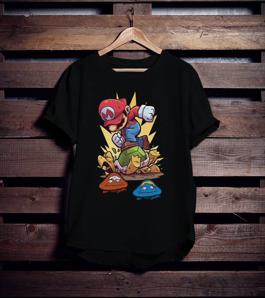 Super Mario Crushing Koopa Shell With Goombas T-Shirt
