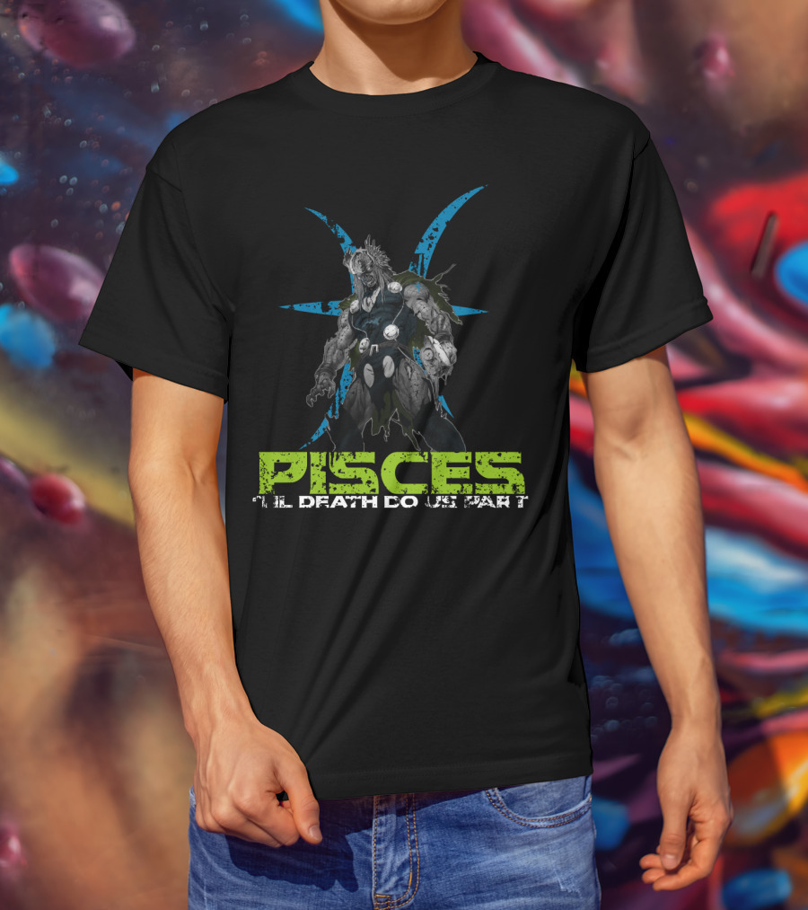 Marvel Thor Zombie Pisces Til Death Do Us Part T-Shirt