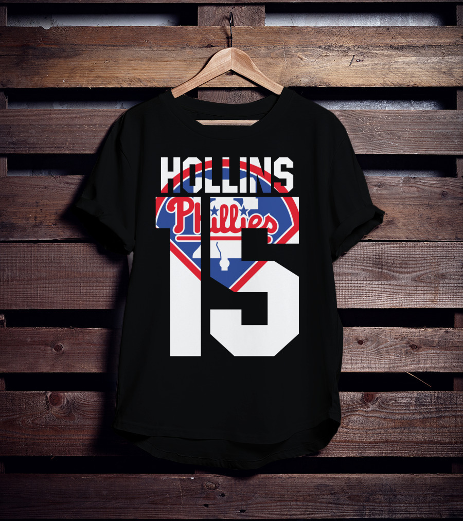 Hollins 15 Philadelphia Phillies 1993 Baseball Team T-Shirt