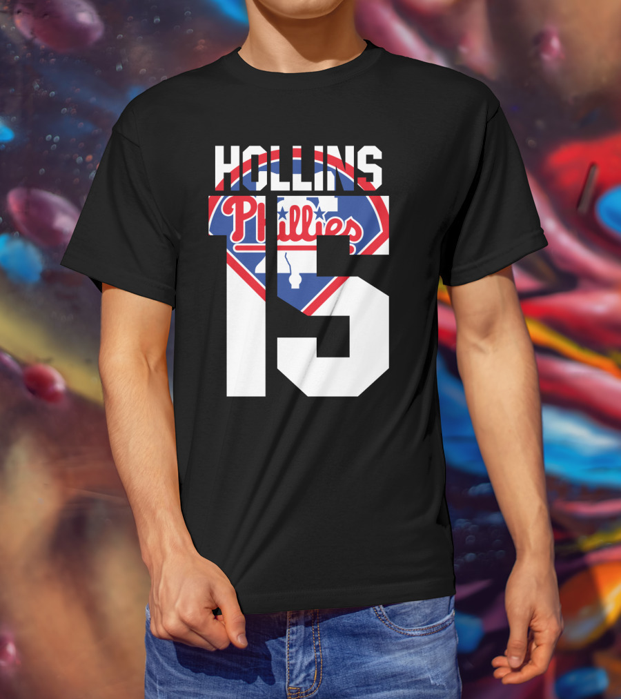 Hollins 15 Philadelphia Phillies 1993 Baseball Team T-Shirt