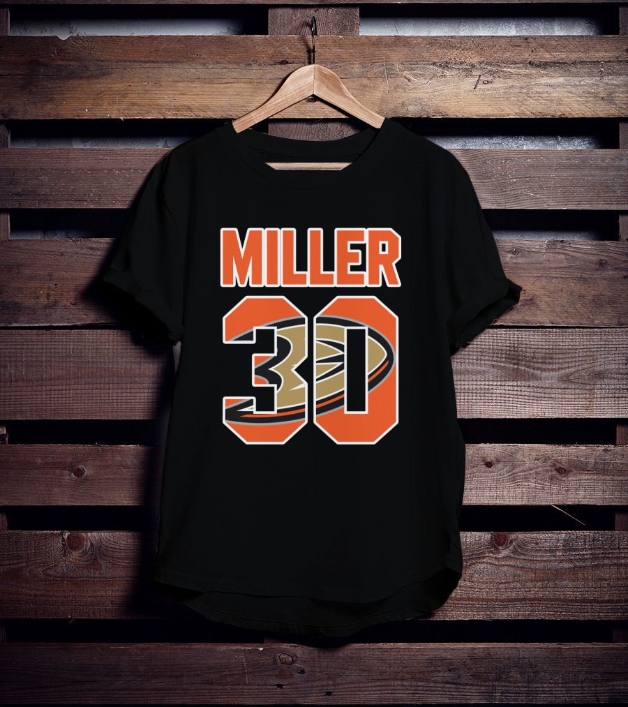 Miller Anaheim Ducks 30 NHL Hockey Ryan T-Shirt