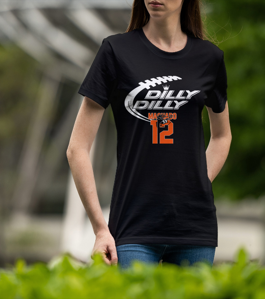 Dilly Dilly Machado 12 Baltimore Orioles Football Crown T-Shirt