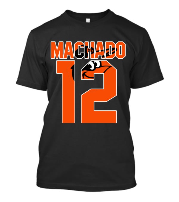 Baltimore Orioles Machado 12 Majestic Baseball Player T-Shirt