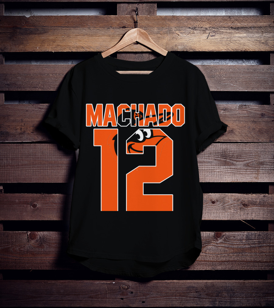 Baltimore Orioles Machado 12 Majestic Baseball Player T-Shirt