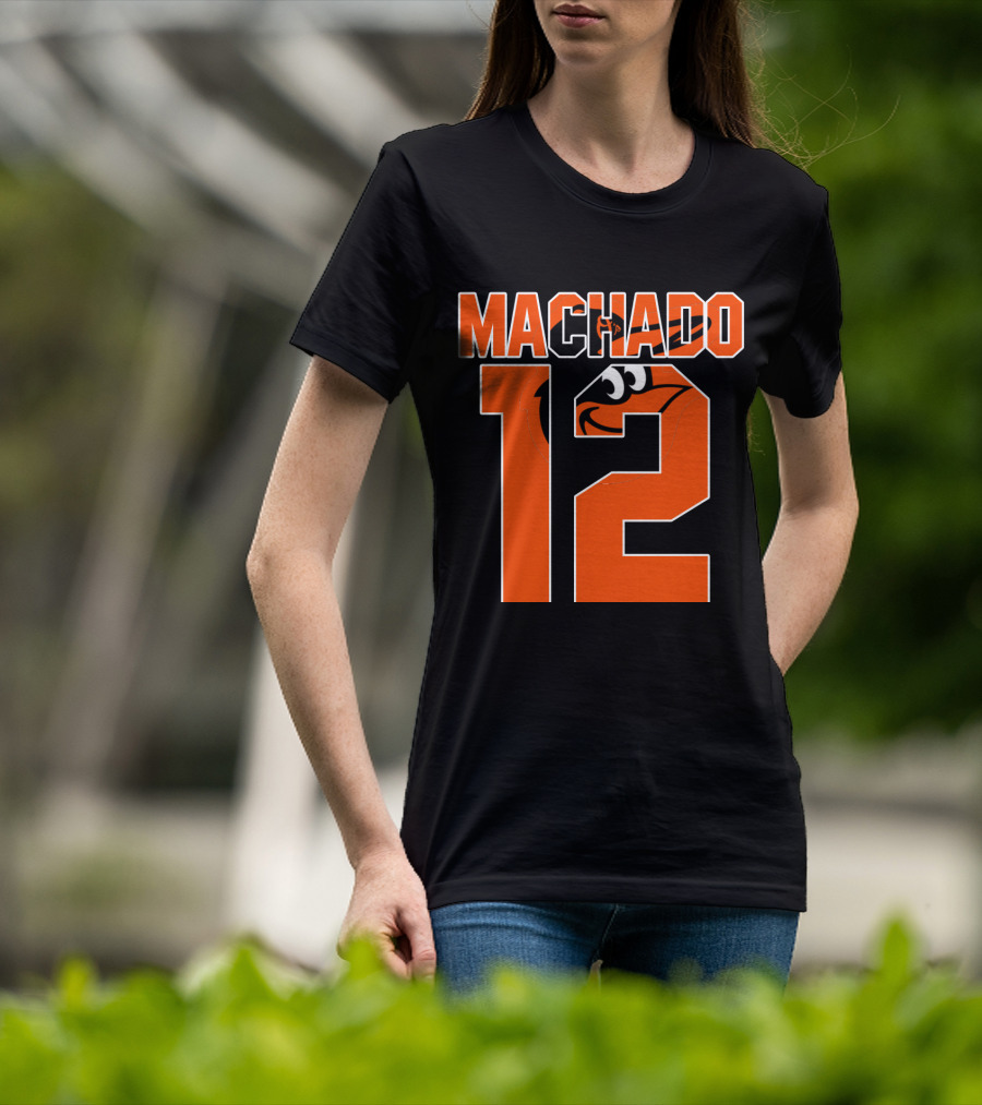 Baltimore Orioles Machado 12 Majestic Baseball Player T-Shirt