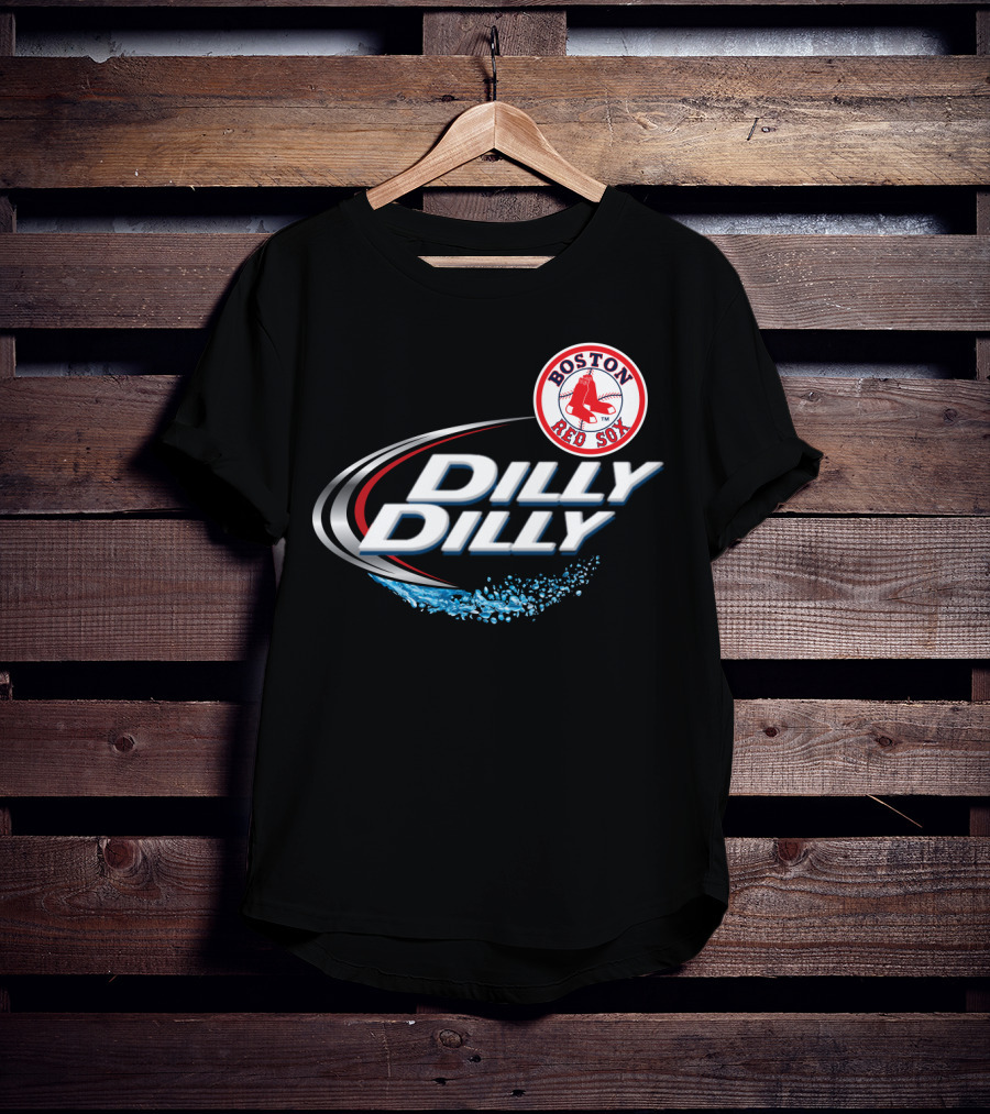Boston Red Sox Dilly Dilly Slogan With Iconic Team T-Shirt