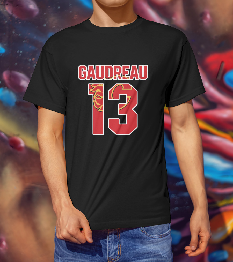 Calgary Flames Johnny Gaudreau 13 NHL Flames T-Shirt