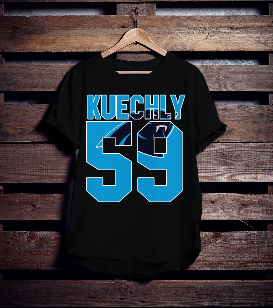 Carolina Panthers Luke Kuechly 59 Team Game Jersey T-Shirt