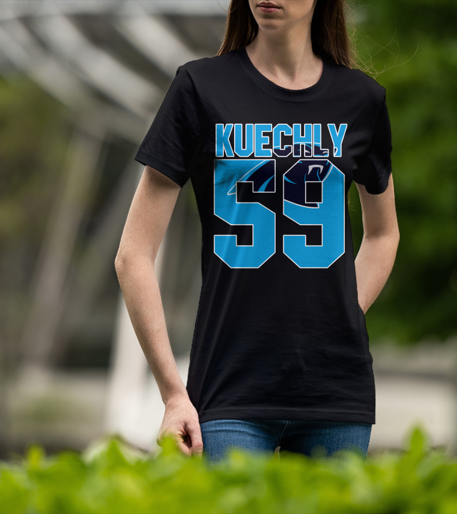 Carolina Panthers Luke Kuechly 59 Team Game Jersey T-Shirt