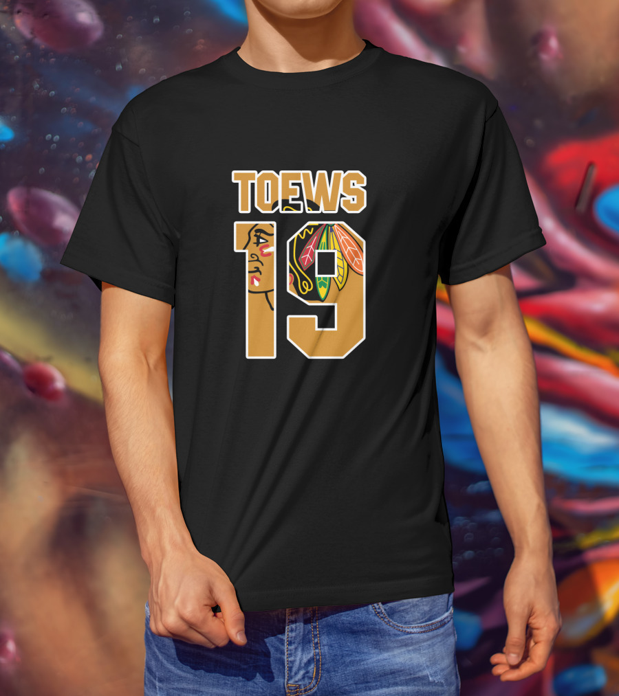 Chicago Blackhawks Jonathan Toews Number 19 NHL T-Shirt